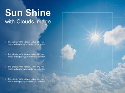 Sun shine with clouds image