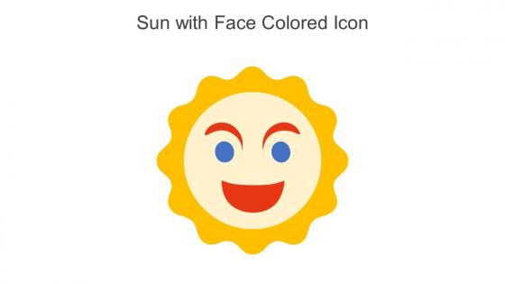 Sun With Face Colored Icon In Powerpoint Pptx Png And Editable Eps Format