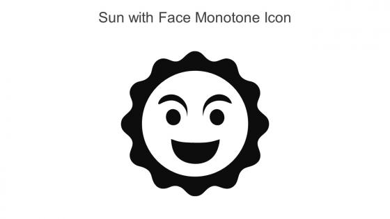 Sun With Face Monotone Icon In Powerpoint Pptx Png And Editable Eps Format