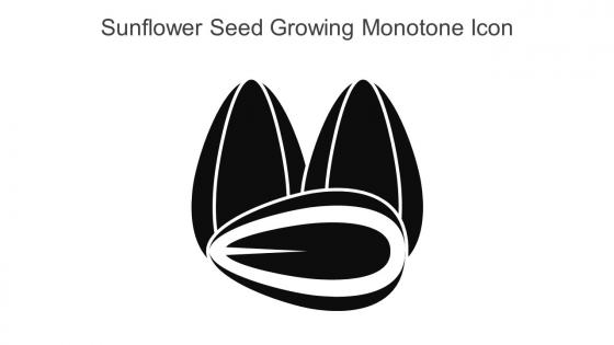Sunflower Seed Growing Monotone Icon In Powerpoint Pptx Png And Editable Eps Format
