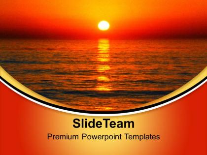 Sunset background nature powerpoint templates ppt themes and graphics 0313