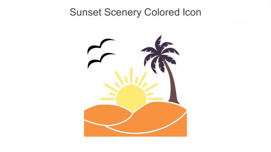 Sunset Scenery Colored Icon In Powerpoint Pptx Png And Editable Eps Format