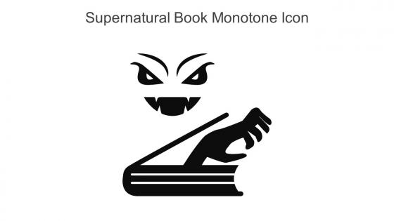 Supernatural Book Monotone Icon In Powerpoint Pptx Png And Editable Eps Format