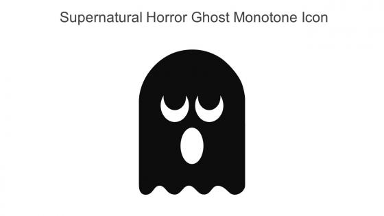 Supernatural Horror Ghost Monotone Icon In Powerpoint Pptx Png And Editable Eps Format