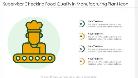 Supervisor Checking Food Quality In Manufacturing Plant Icon