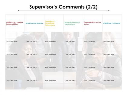 Supervisors comments 2 2 ppt powerpoint presentation show outline