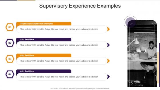 Supervisory Experience Examples In Powerpoint And Google Slides Cpb