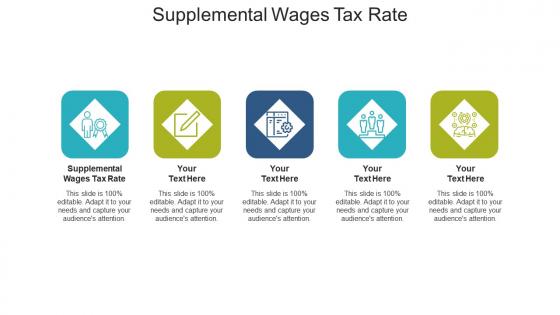 Supplemental wages tax rate ppt powerpoint presentation infographics vector cpb