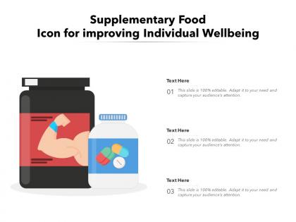 Supplementary food icon for improving individual wellbeing