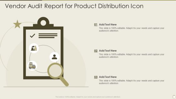 Vendor Audit Report For Product Distribution Icon