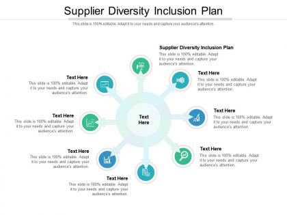 Supplier diversity inclusion plan ppt powerpoint presentation show file formats cpb