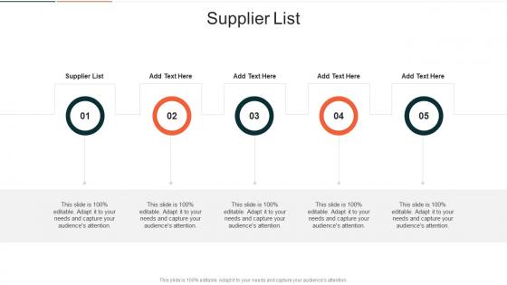 Supplier List In Powerpoint And Google Slides Cpb