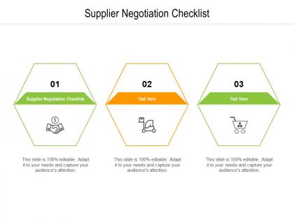 Supplier negotiation checklist ppt powerpoint presentation styles styles cpb