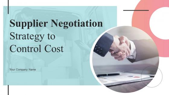 Supplier Negotiation Strategy To Control Cost Strategy CD V