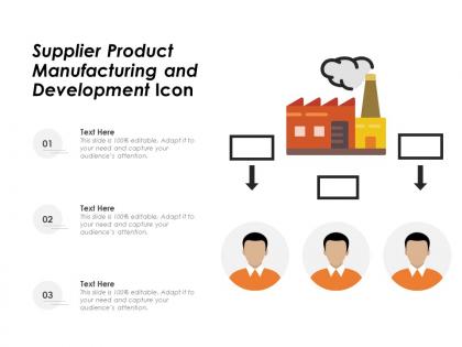 Supplier product manufacturing and development icon