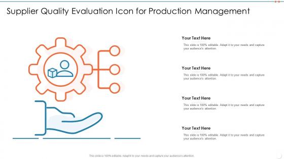 Supplier quality evaluation icon for production management