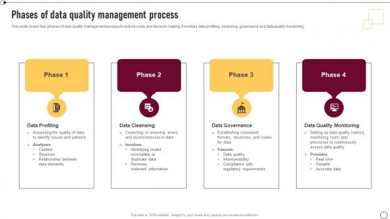 Supplier Quality Management Phases Of Data Quality Management Process Strategy SS V