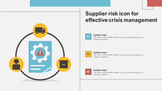 Supplier Risk Icon For Effective Crisis Management