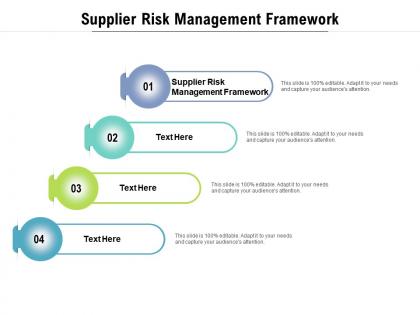 Supplier risk management framework ppt powerpoint presentation show picture cpb