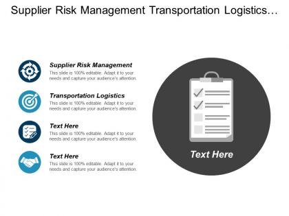Supplier risk management transportation logistics local marketing vendor cpb