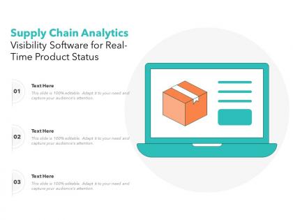 Supply chain analytics visibility software for real time product status