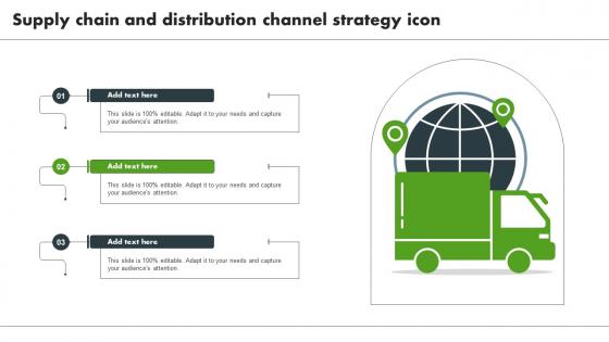 Supply Chain And Distribution Channel Strategy Icon