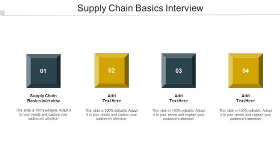 Supply Chain Basics Interview Ppt Powerpoint Presentation Show Influencers Cpb
