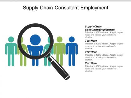 Supply chain consultant employment ppt powerpoint presentation ideas cpb