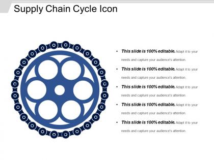 Supply chain cycle icon powerpoint slide background designs