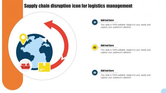 Supply Chain Disruption Icon For Logistics Management