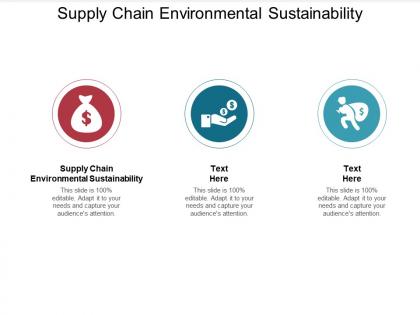 Supply chain environmental sustainability ppt powerpoint presentation infographics shapes cpb