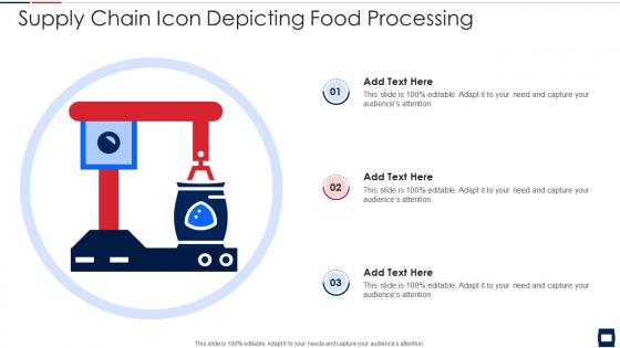 Supply chain icon depicting food processing
