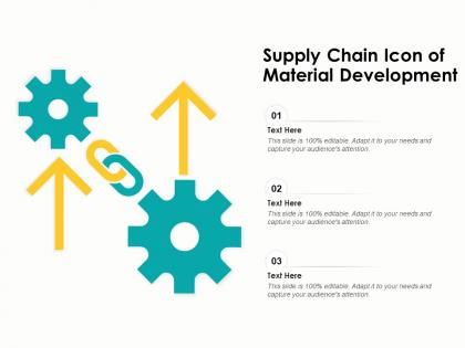 Supply chain icon of material development