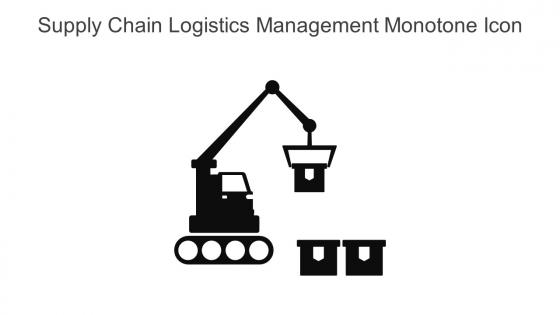 Supply Chain Logistics Management Monotone Icon In Powerpoint Pptx Png And Editable Eps Format