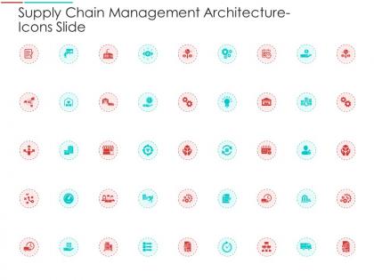 Supply chain management architecture icons slide ppt icons
