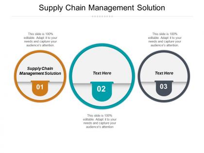 Supply chain management solution ppt powerpoint presentation portfolio good cpb