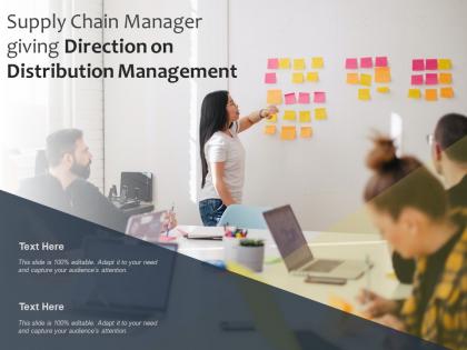Supply chain manager giving direction on distribution management
