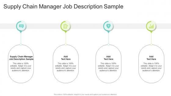 Supply Chain Manager Job Description Sample In Powerpoint And Google Slides Cpb
