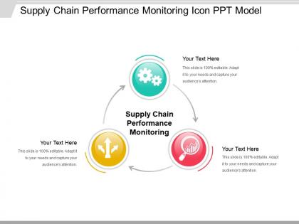 Supply chain performance monitoring icon ppt model