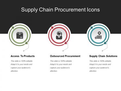 Supply chain procurement icons ppt sample file