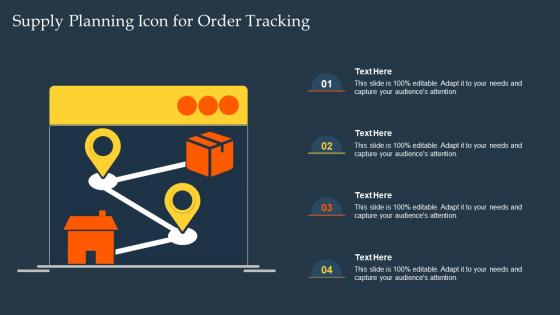 Supply Planning Icon For Order Tracking