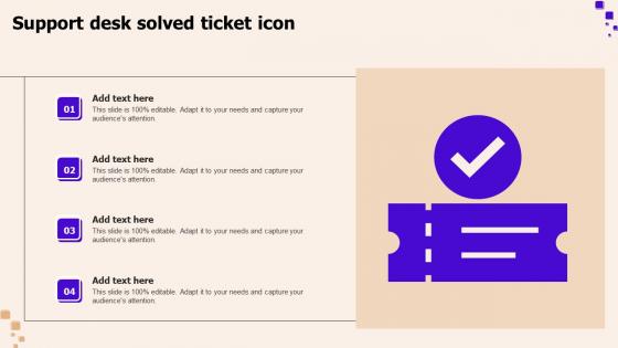 Support Desk Solved Ticket Icon