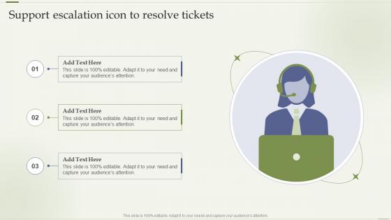 Support Escalation Icon To Resolve Tickets