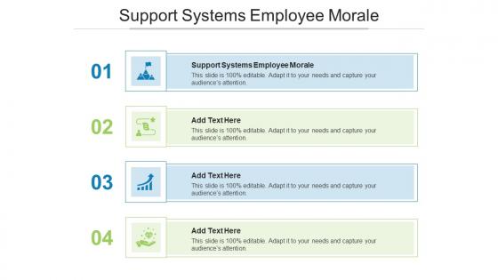 Support Systems Employee Morale Ppt Powerpoint Presentation Ideas Graphics Design Cpb