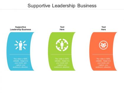 Supportive leadership business ppt powerpoint presentation summary master slide cpb