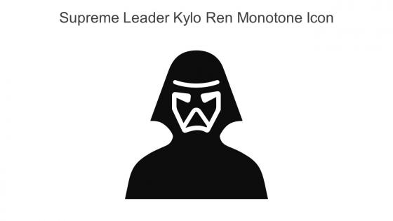 Supreme Leader Kylo Ren Monotone Icon In Powerpoint Pptx Png And Editable Eps Format