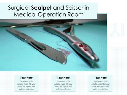 Surgical scalpel and scissor in medical operation room