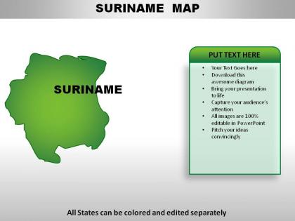 Suriname country powerpoint maps
