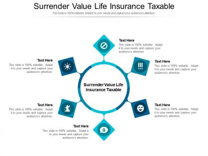 Surrender value life insurance taxable ppt powerpoint presentation icon cpb