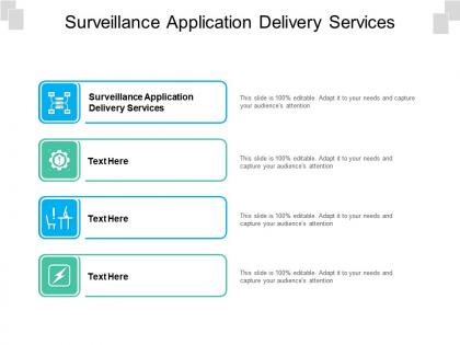 Surveillance application delivery services ppt powerpoint show cpb